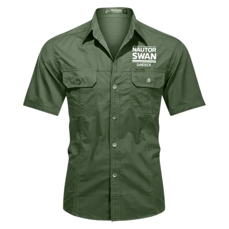 Nautor's Swan Sailing Exclusive Logo Casual Shirt HOSAI020525A01NAUCAS