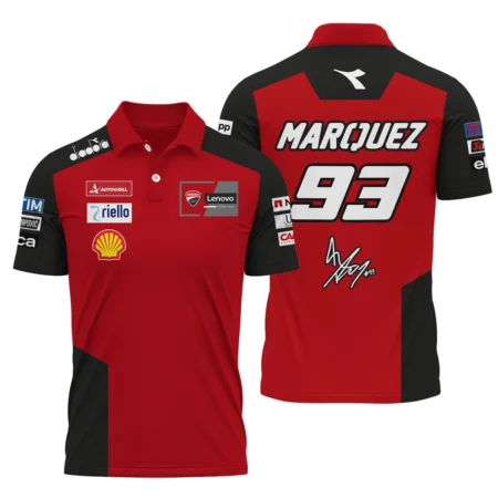 Marc Márquez Ducati Lenovo Team Exclusive Logo Polo Shirt QTMTGP140525A2-PL