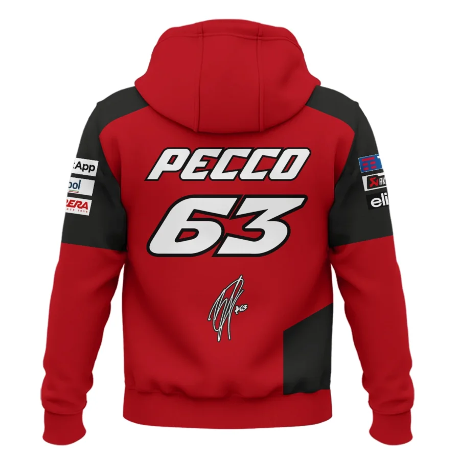 Francesco Bagnaia Ducati Lenovo Team Exclusive Logo Hoodie QTMTGP140525A3-HD - Image 3