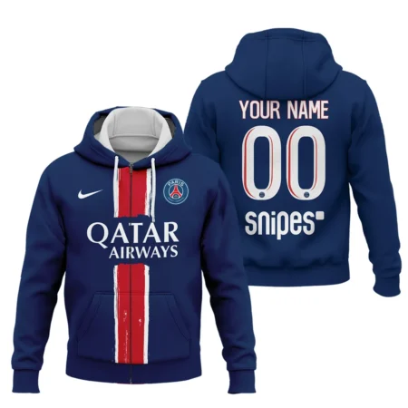 PSG Exclusive Logo Zipper Hoodie QTPSG310525A1-ZHD