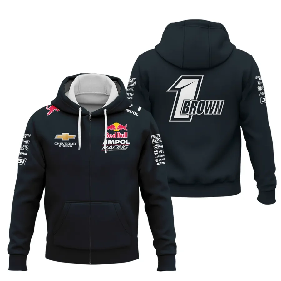 Will Brown Red Bull Ampol Racing Exclusive Logo Zipper Hoodie QTRB140525A4-ZHD