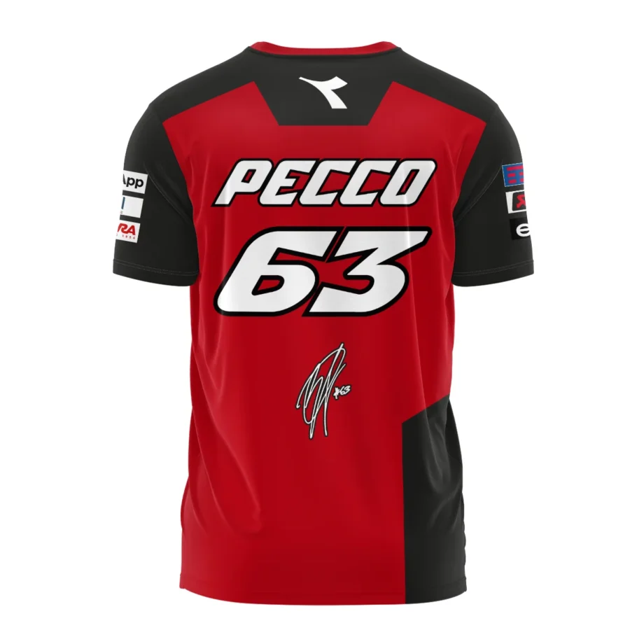 Francesco Bagnaia Ducati Lenovo Team Exclusive Logo T-shirt QTMTGP140525A3-TS - Image 3