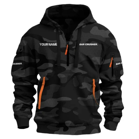 Bar Crusher Exclusive Logo Hoodie Half Zipper Fishing QTFS200525A1BCR