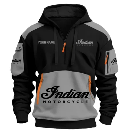 Indian Motorcycle Motorcycles  Exclusive Logo Hoodie Half Zipper QTMT160525A3IND