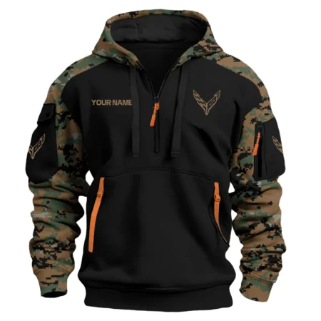 Corvette C8 Exclusive Logo Hoodie Half Zipper Chevrolet Corvette QTCC290525A3C8
