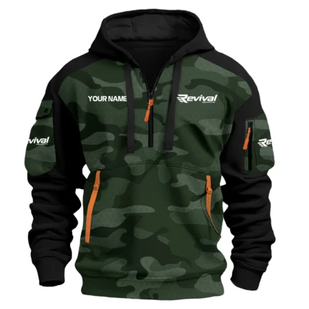 Revival Boats Exclusive Logo Hoodie Half Zipper Fishing QTFS200525A3RVB