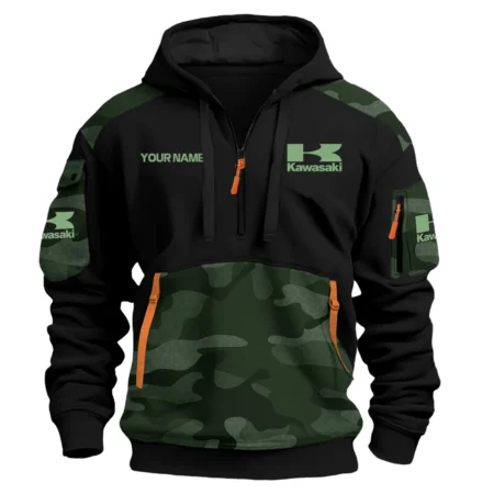 Kawasaki Motorcycles  Exclusive Logo Hoodie Half Zipper QTMT160525A2KAW