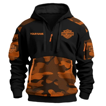 Harley-Davidson Motorcycles  Exclusive Logo Hoodie Half Zipper QTMT160525A2HD