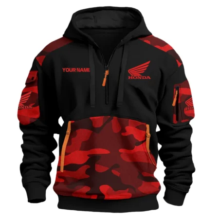Honda Motorcycles  Exclusive Logo Hoodie Half Zipper QTMT160525A2HON
