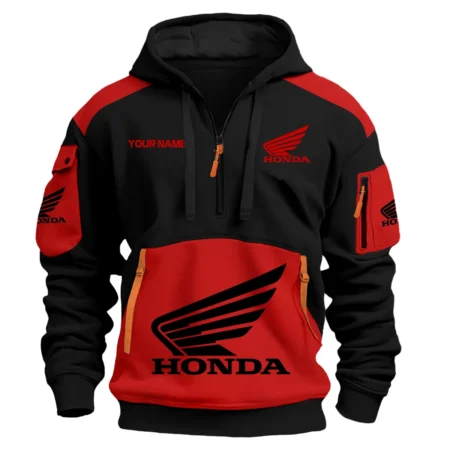 Honda Motorcycles  Exclusive Logo Hoodie Half Zipper QTMT160525A3HON