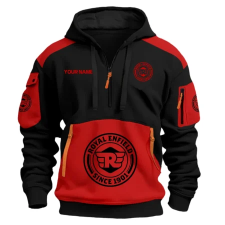Royal Enfield Motorcycles  Exclusive Logo Hoodie Half Zipper QTMT160525A3ROY