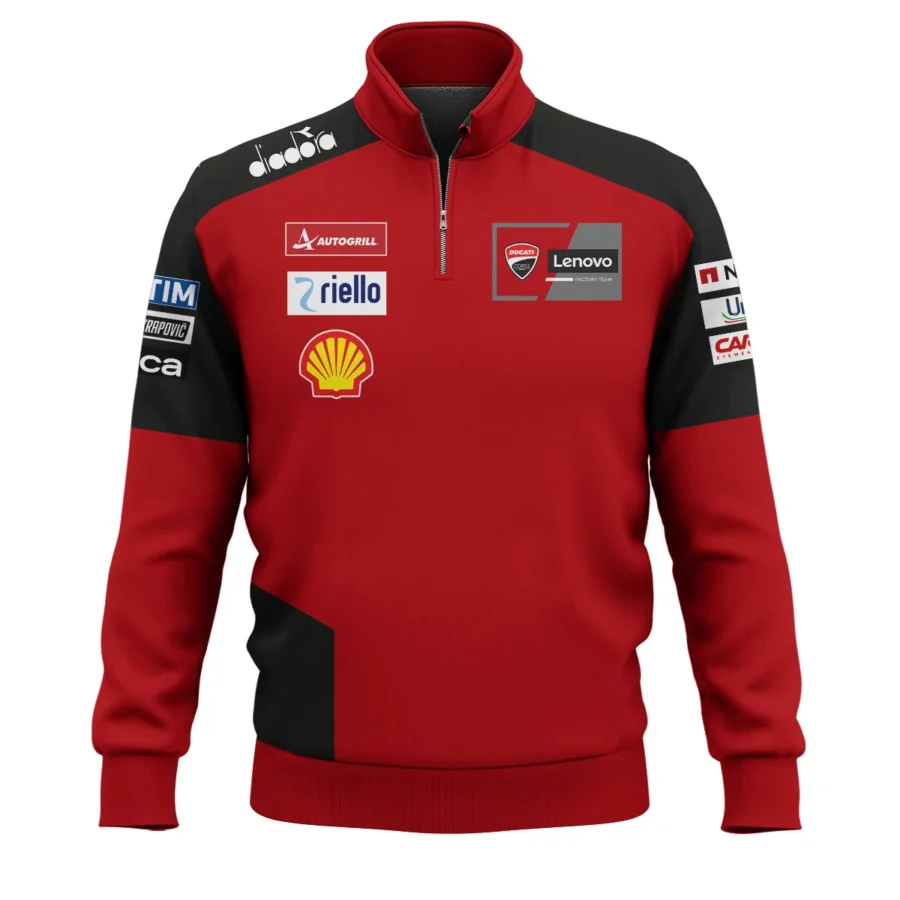 Marc Márquez Ducati Lenovo Team Exclusive Logo Quarter-Zip Sweatshirt QTMTGP140525A2-QTZ - Image 2