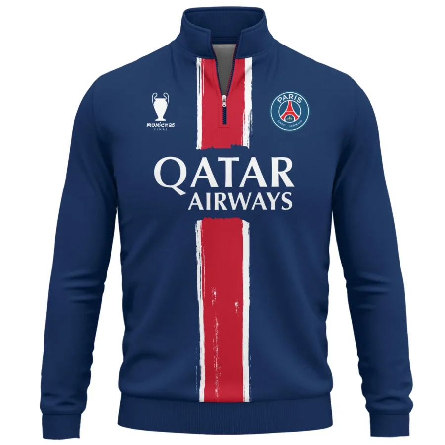PSG Munich 25 Final Exclusive Logo Quarter-Zip Sweatshirt QTPSG310525A4-QTZ - Image 2