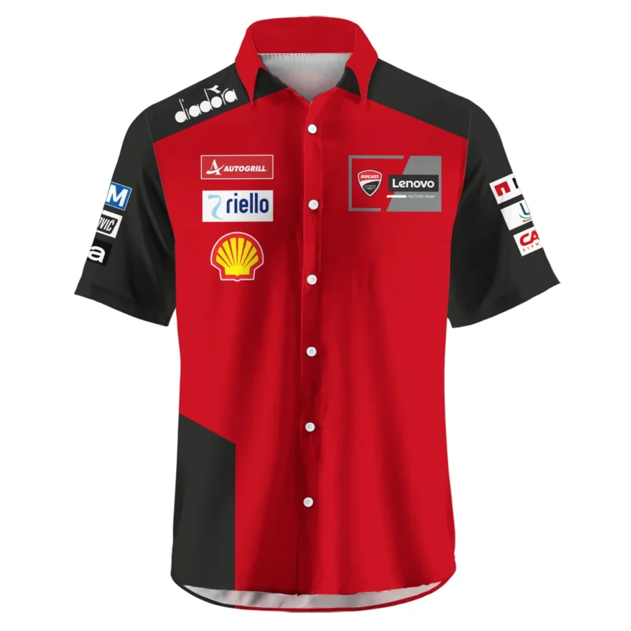 Marc Márquez Ducati Lenovo Team Exclusive Logo Hawaiian Shirt QTMTGP140525A2-HW - Image 2