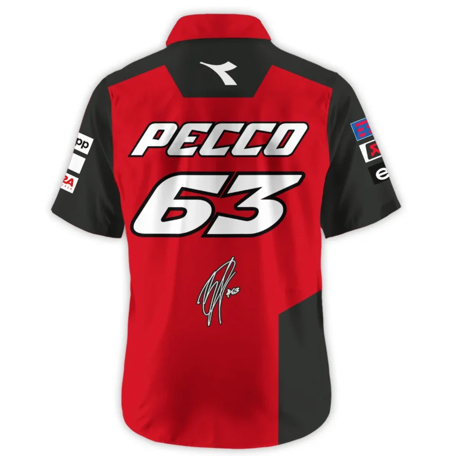 Francesco Bagnaia Ducati Lenovo Team Exclusive Logo Hawaiian Shirt QTMTGP140525A3-HW - Image 3
