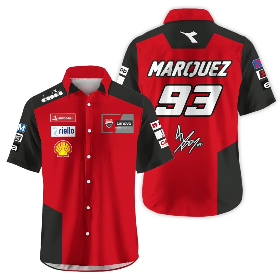 Marc Márquez Ducati Lenovo Team Exclusive Logo Hawaiian Shirt QTMTGP140525A2-HW