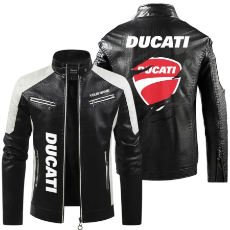 Ducati Exclusive Logo Leather Jacket QTMO230625A1DUC