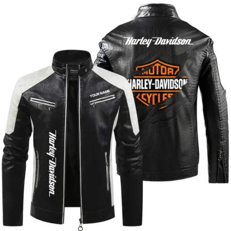 Harley-Davidson Exclusive Logo Leather Jacket QTMO230625A1HD