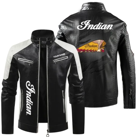 Indian Motorcycle Exclusive Logo Leather Jacket QTMO230625A1IND