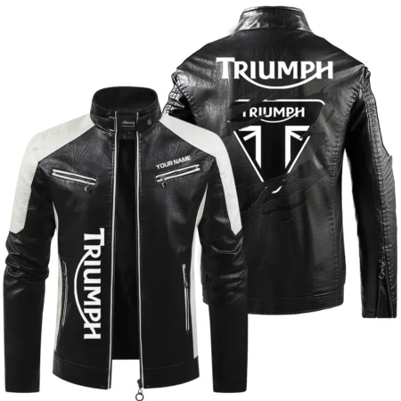 Triumph Exclusive Logo Leather Jacket QTMO230625A1TRI