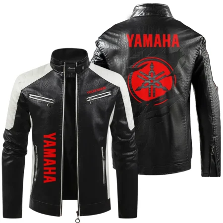 Yamaha Exclusive Logo Leather Jacket QTMO230625A1YAM