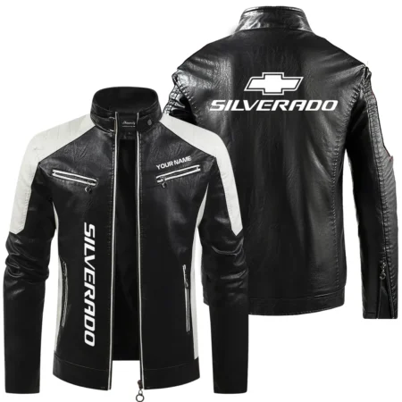 Chevrolet Silverado Exclusive Logo Leather Jacket QTUT230625A1CS