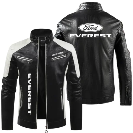 Ford Everest Exclusive Logo Leather Jacket QTUT230625A1FE