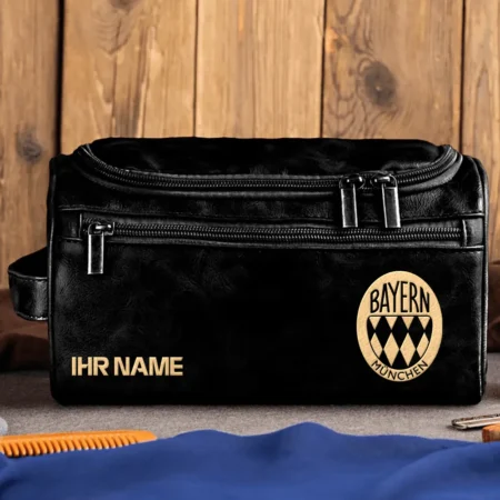 FC Bayern München 1961-1965 Exclusive Logo – Personalized Leather Toiletry Bag QTBUN180425A1FCBA7