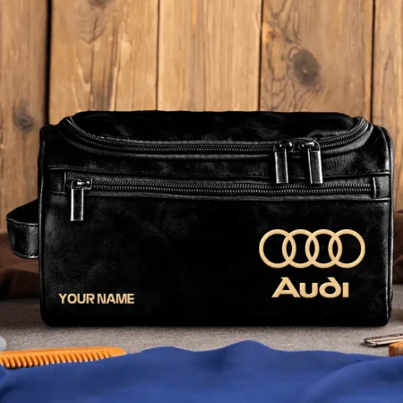 Audi Car Exclusive Logo - Personalized Leather Toiletry Bag QTCAR120625A2AUD