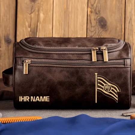 FC Bayern München 1900-1901 Exclusive Logo – Personalized Leather Toiletry Bag QTBUN180425A1FCBA1
