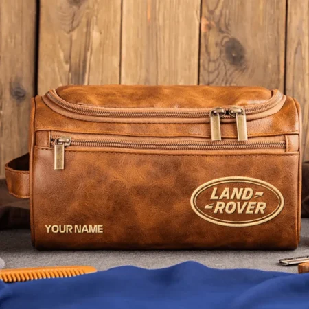 Land Rover Car Exclusive Logo - Personalized Leather Toiletry Bag QTCAR120625A2LRD