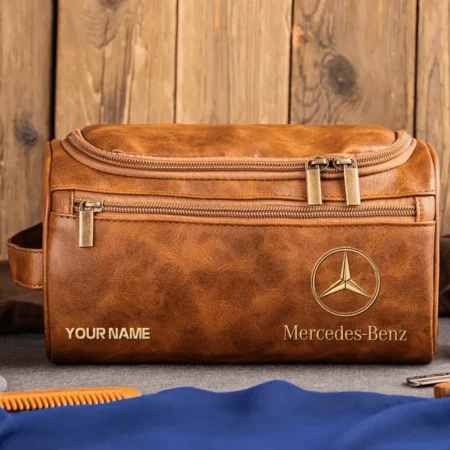 Mercedes-Benz Car Exclusive Logo - Personalized Leather Toiletry Bag QTCAR120625A2MER