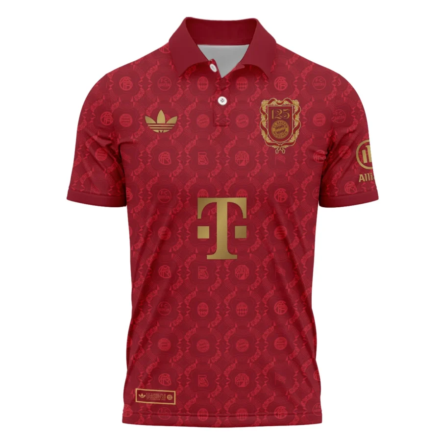 125 Anniversary FC Bayern München Exclusive Logo Polo Shirt QTFCB030525A1-PL - Image 2