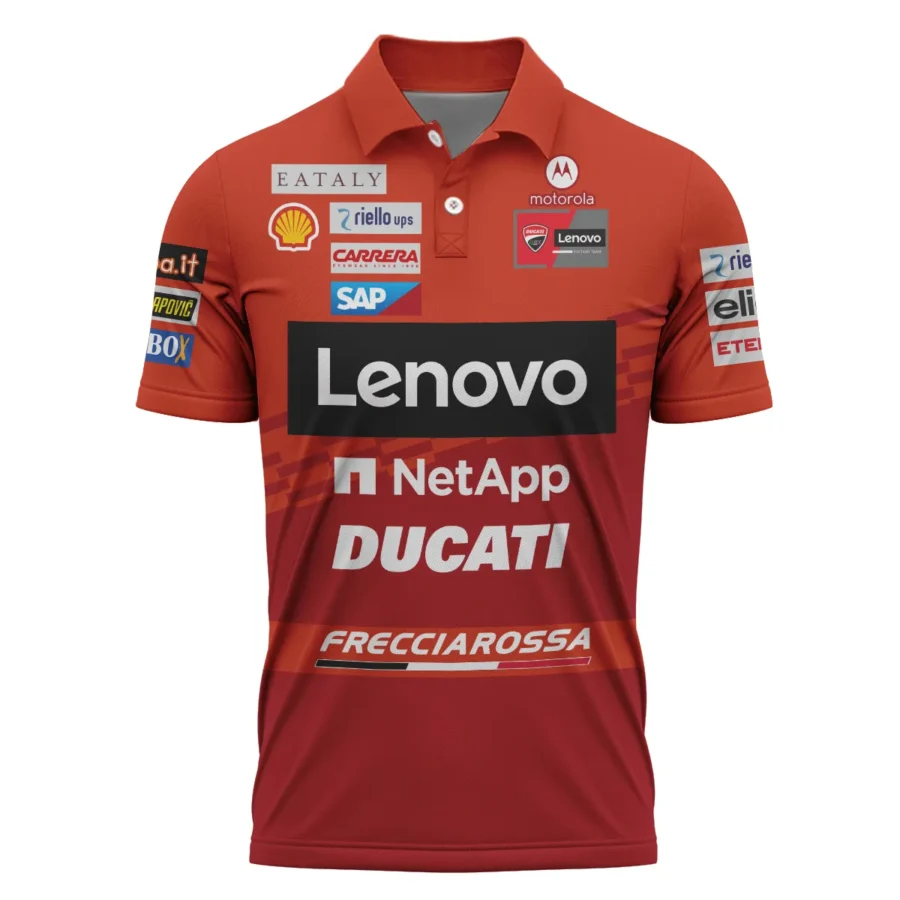 Marc Márquez Ducati Lenovo Team Exclusive Logo Polo Shirt QTVAGP060625A4DUC-PL - Image 2