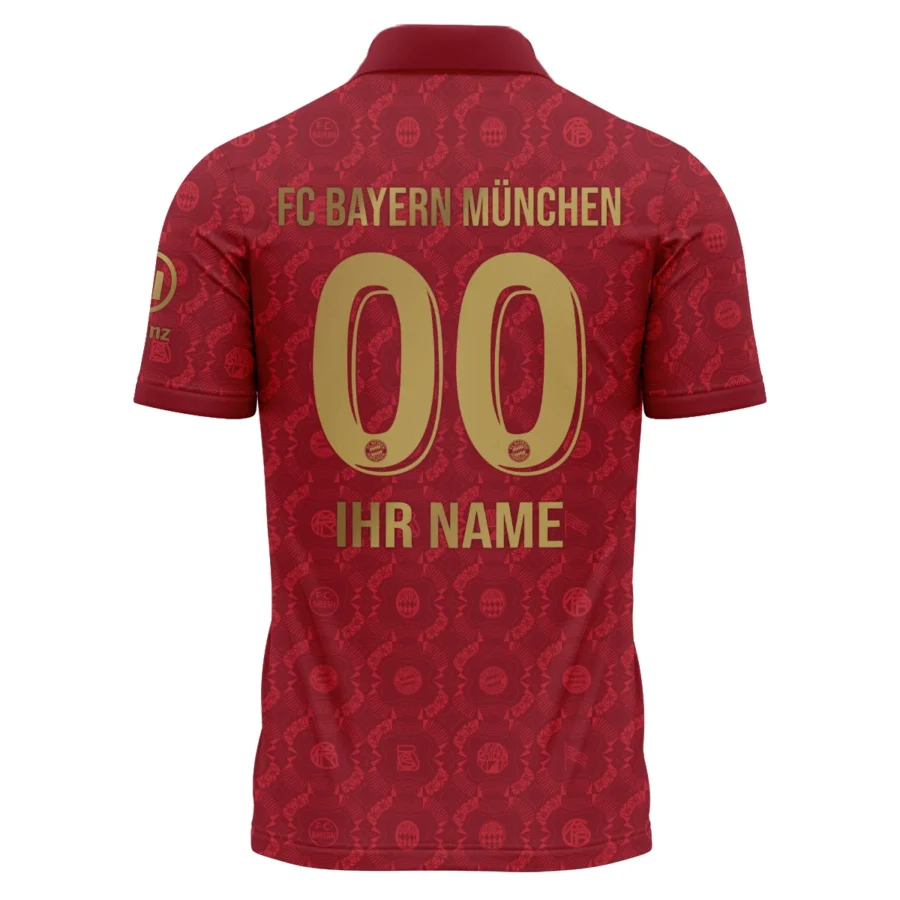 125 Anniversary FC Bayern München Exclusive Logo Polo Shirt QTFCB030525A1-PL - Image 3