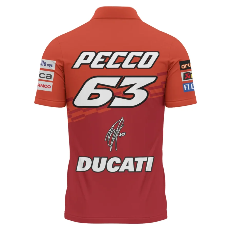 Francesco Bagnaia Ducati Lenovo Team Exclusive Logo Polo Shirt QTVAGP060625A5DUC-PL - Image 3