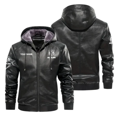 RAM Trucks Exclusive Logo Hooded Leather Jacket QTUT230625A2RAM
