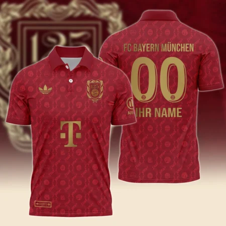 125 Anniversary FC Bayern München Exclusive Logo Polo Shirt QTFCB030525A1-PL