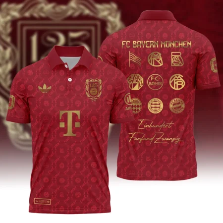 125 Anniversary FC Bayern München Exclusive Logo Polo Shirt QTFCB060525A1-PL