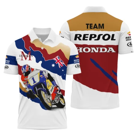 Mick Doohan Repsol Honda Exclusive Logo Polo Shirt QTMT090625A2-PL
