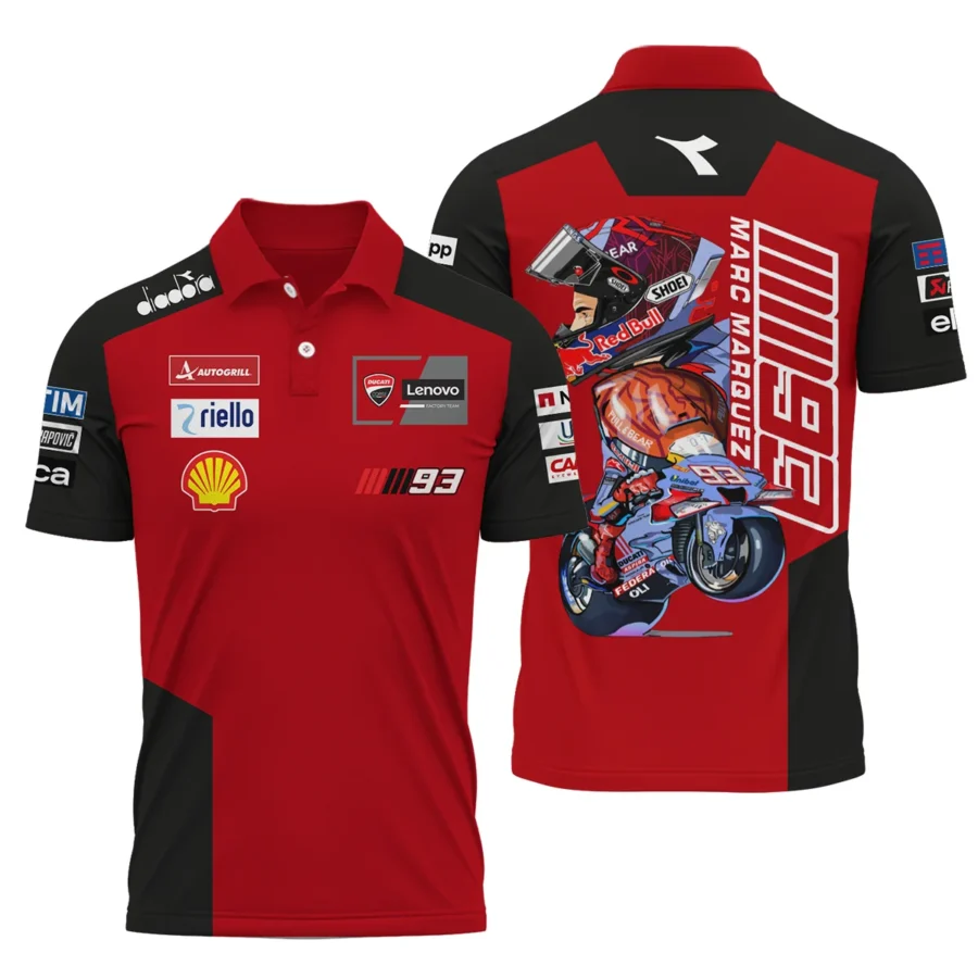 Marc Márquez Ducati Lenovo Team Exclusive Logo Polo Shirt QTMTGP150525A2-PL
