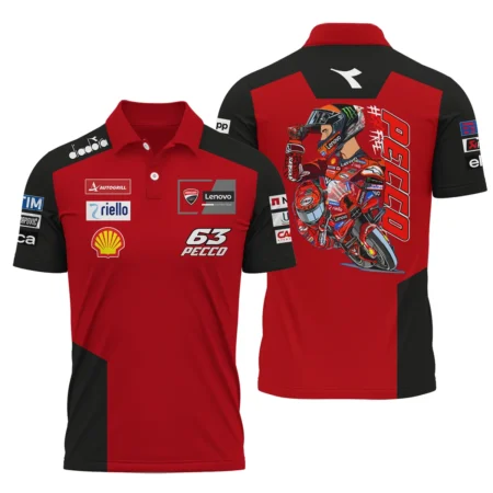 Francesco Bagnaia Ducati Lenovo Team Exclusive Logo Polo Shirt QTMTGP150525A3-PL