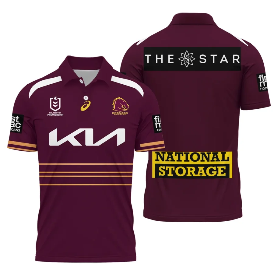 Brisbane Broncos NRL Exclusive Logo Polo Shirt QTVA050625NRL01BRI-PL