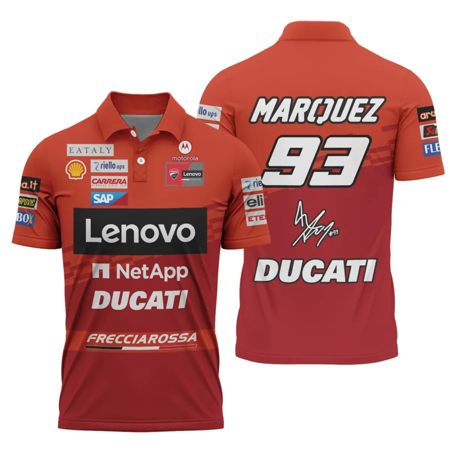 Marc Márquez Ducati Lenovo Team Exclusive Logo Polo Shirt QTVAGP060625A4DUC-PL