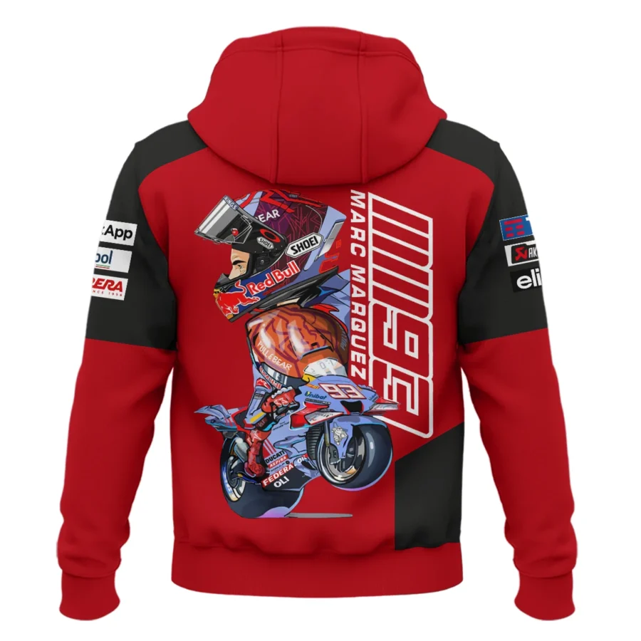 Marc Márquez Ducati Lenovo Team Exclusive Logo Zipper Hoodie QTMTGP150525A2-ZHD - Image 3