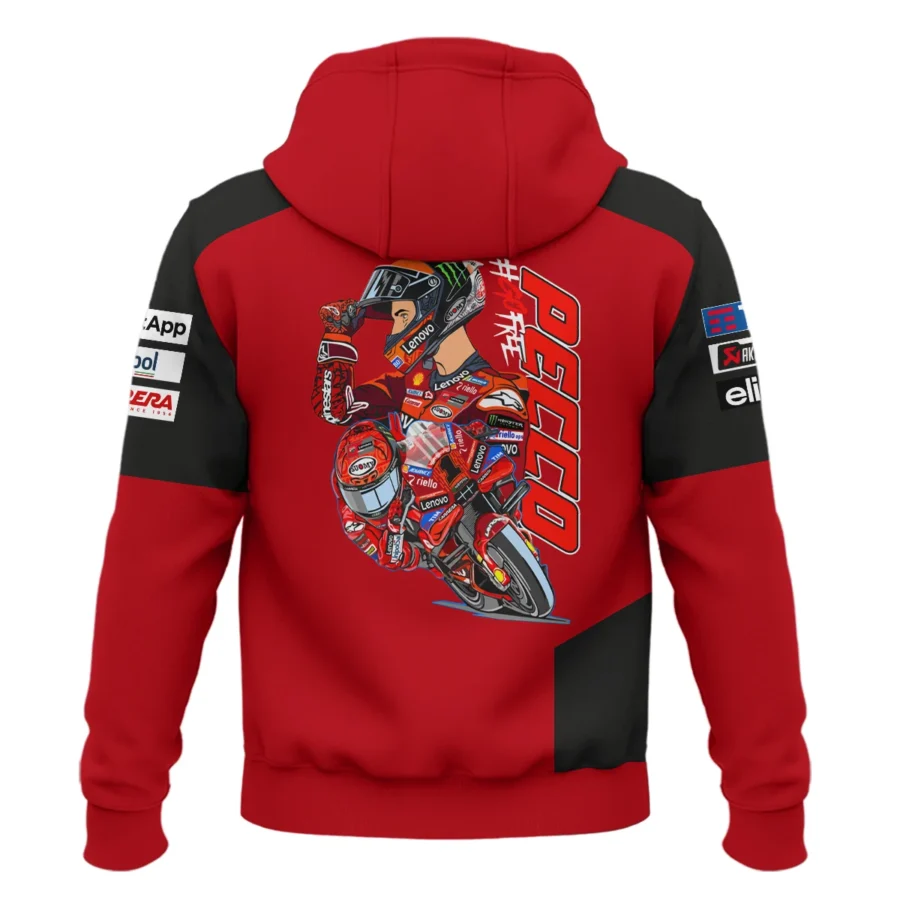 Francesco Bagnaia Ducati Lenovo Team Exclusive Logo Hoodie QTMTGP150525A3-HD - Image 3