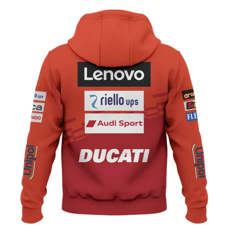 Ducati Lenovo Team Exclusive Logo Zipper Hoodie QTVAGP060625A2DUC-ZHD - Image 3