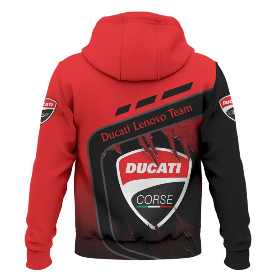 Ducati Lenovo Team Exclusive Logo Zipper Hoodie QTVAGP060625A8DUC-ZHD - Image 3