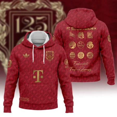 125 Anniversary FC Bayern München Exclusive Logo Hoodie QTFCB060525A1-HD
