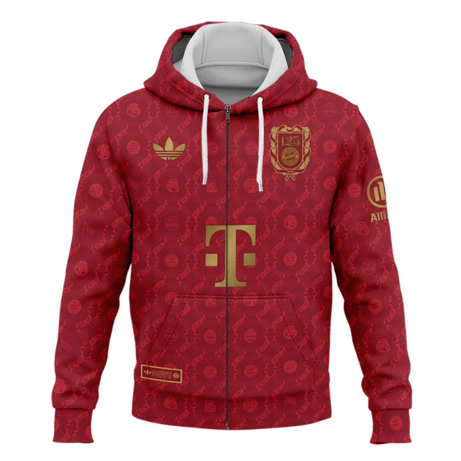 125 Anniversary FC Bayern München Exclusive Logo Zipper Hoodie QTFCB030525A1-ZHD - Image 2